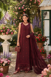 Saadia Asad D10 – Burgundy Noor Eid Luxury Printskhas 2026