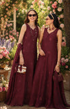 Saadia Asad D10 – Burgundy Noor Eid Luxury Printskhas 2026