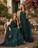 Saadia Asad D6 – Coblat Teal Noor Eid Luxury Printskhas 2026