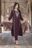 Nishat Linen 3 Piece - Printed Embroidered Suit - KFS24-12 Luxury Collection 2024