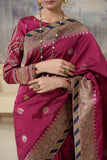 Maria B Saree Fusion Pink SF-W23-57 Evening Wear 2024