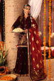 Maria B SFW2543-ESM-MRN Shehnai Luxury Formals 2025