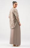 Asifa N Nabeel Taupe Bloom Drape Set Lyle Luxury Formals 2025