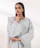 Sapphire  3 Piece Embroidered Jacquard Suit U3PEST24V515 Intermix Collection 2024
