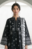 Zellbury Shirt Shalwar Dupatta WUS26X30957 Monochrome Collection 2026