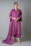 Bareeze Ethnic Floral-02-Voilet Winter Casual Collection 2025