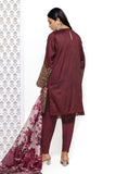 Khaadi CS240802 Maroon Cotton Satin 2024