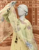 Junaid Jamshaid 2PC-JLAWN-S-JDS-25-1042 Green Lawn Printed Shades Of Summer 2025