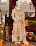 Junaid Jamshaid 3PC-JJLS-S-JFU-25-702 Off White Organza Embroidered Shades Of Summer 2025