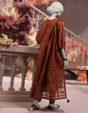 Junaid Jamshaid 3PC-JLAWN-S-24-473 Brown Jacquard Yarn Dyed Shades Of Summer 2025