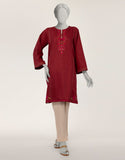 Junaid Jamshaid JSS26594S Maroon Spring Lawn 2026