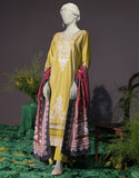 Junaid Jamshaid 3PC-JJLS-W-JW-24-1738 Green Cambric Embroidered Shades Of Summer 2025