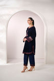 Dhanak FW24DA-2614 Navy Blue Velvet Drop II 2024