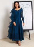 Farah Talib Aziz Sapphire Cutwork Shirt And Dupatta Eid Pret 2021