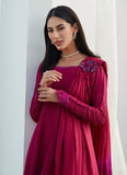 Farah Talib Aziz Viv Magenta Kalidaar with Draped Dupatta Eid Edition