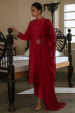 Cross Stitch Ruby Red 3PC Chikenkari Lawn