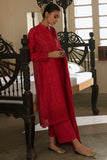 Cross Stitch Ruby Red 3PC Chikenkari Lawn
