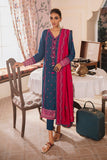 Cross Stitch Pavot Blue Embroidered Shirt Linen Collection 2022