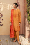 Cross Stitch Ochre Tan-3pc- Embroidered Linen Suit Winter Edit 1 Khaddar Linen 2022