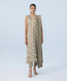 Sapphire U3PE-SG23V9-6 3 Piece Embroidered Cotton Satin Suit Winter Collection