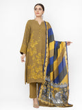 Edenrobe EWTKE21 68069 3 Pcs Olive Green Ready To Wear 2022