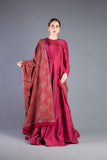 Bareeze Pukhraj Shawl Ch3409 Maroon Shawl Dress