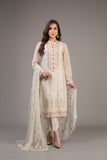 Bareeze Majesty Range Ch3363 Cream Dress