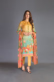 Bareeze Printed Pr797 Mustard Dress