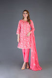 Bareeze Shadow Work Er675 Red Dress