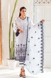 Alzohaib B&WECS-22-01B Black White Embroidered Chikankari Series 2022
