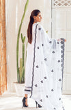 Alzohaib B&WECS-22-01B Black White Embroidered Chikankari Series 2022