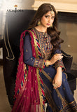 Asim Jofa Navy Blue, Organza, Paper cotton Jhilmil Collection