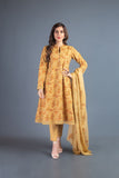 Bareeze Susan Range Mc671 Mustard Dress