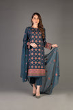 Bareeze Ethnic Legacy Ch3394 Navy Blue Dress