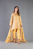 Bareeze Vibrant Flow Mc733 Yellow Dress
