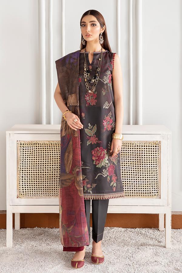 Ghusoon Baroque Fuchsia Lawn
