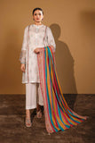 Nishat Linen 3 Piece - Gold & Silver Printed Embroidered Suit - 42301401 Ramadan Summer Edition
