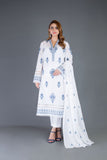 Bareeze Spring Bloom Ch3141 White Dress