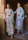 Elaf Premium ECT-03B Oak Mist Print Chikankari Lawn 2024