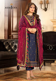 Asim Jofa Navy Blue, Organza, Paper cotton Jhilmil Collection