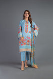 Bareeze Printed Pr876 Blue Dress