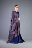 Bareeze Ethnic Vista Shawl Ch3357 Navy Blue Shawl Dress