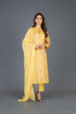 Bareeze Elegance Flower Bnl795 Yellow Dress