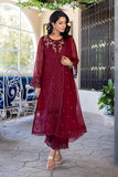 Azure AntiqueRouge Ensembles Chiffon 3pcs EidCollection