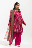 Beechtree Fushcia Ikat-Printed -3P-Lawn Spring Summer Lawn