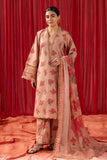 Alizeh Coral Peach Sheen Lawn Collection 2024