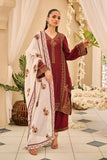 Dhanak DL-0265 Maroon Luxury Pret
 2024