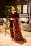 Dhanak DL-0281 Maroon 3pcs Velvet Vol 2