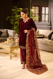 Dhanak DL-0281 Maroon 3pcs Velvet Vol 2