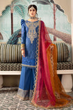 Maria B CST 608 CobaltBlueb Sateen Winter Collection